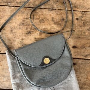Vintage Christian Dior Leather Crossbody Bag | 80s